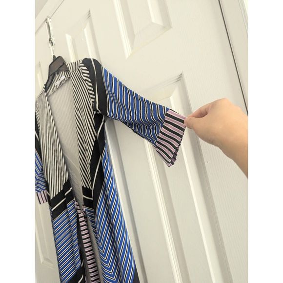 DIANE VON FURSTENBERG Julian Two Striped Wrap Dress - Picture 5 of 6